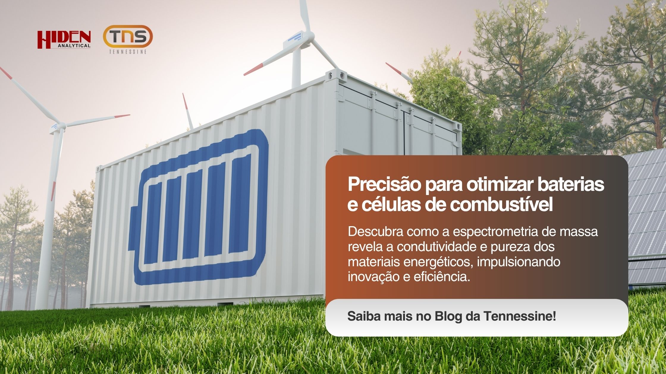 Espectometria de massa para baterias e células de combustível