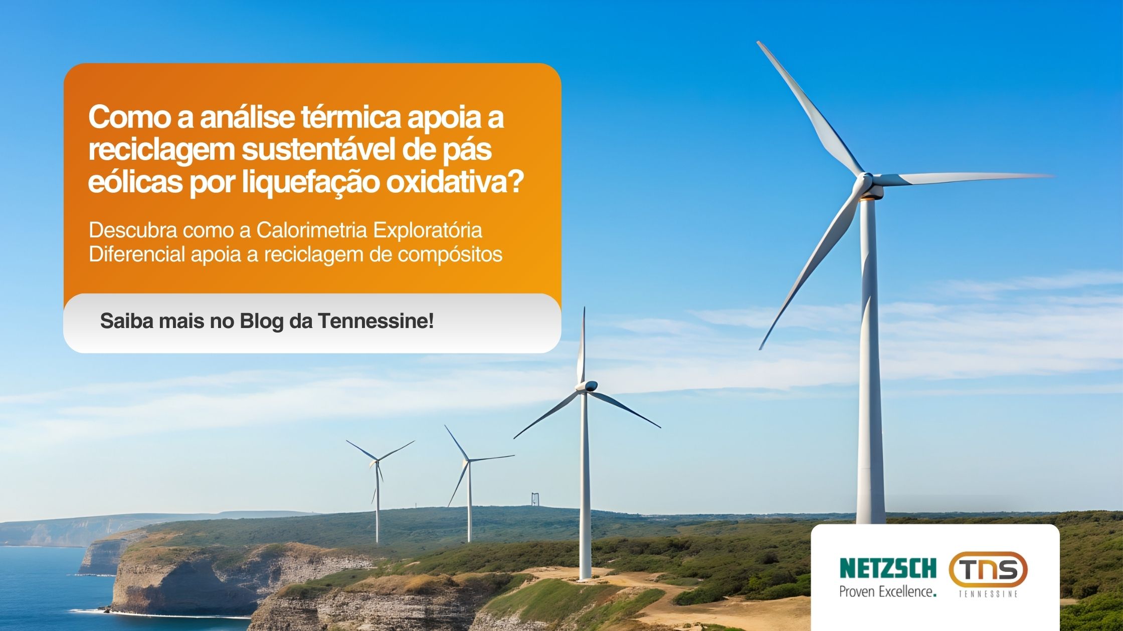 Como a análise térmica apoia a reciclagem sustentável de pás eólicas por liquefação oxidativa?
